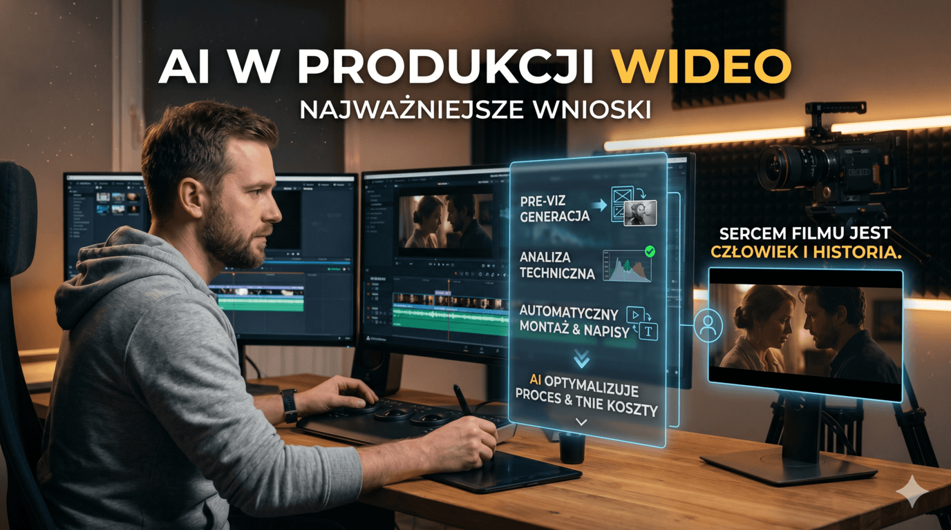 oprogramowanie do edycji wideo z widocznymi funkcjami opartymi na sztucznej inteligencji